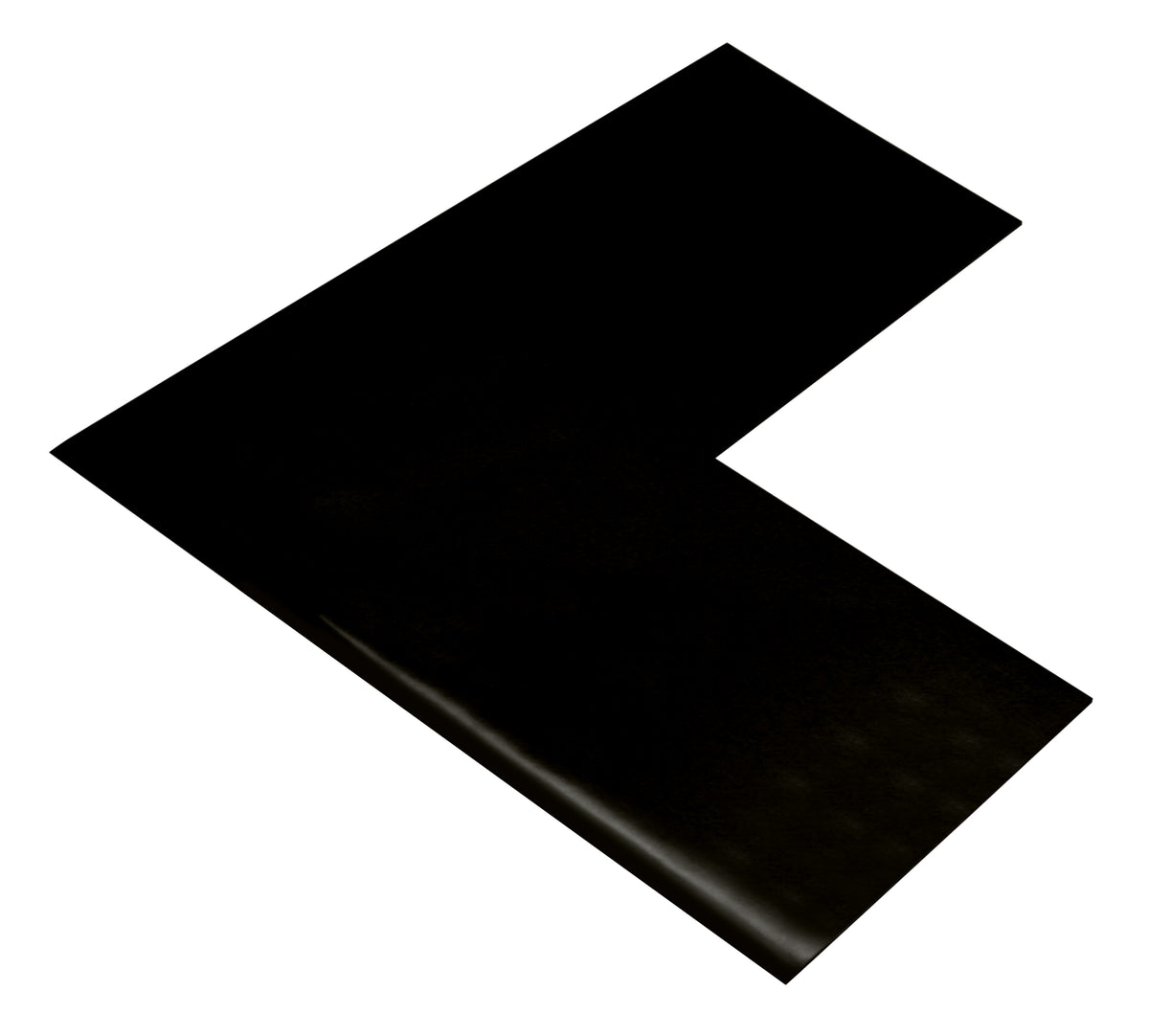 Black PVC floor marking shape 4" — 5S floor layouts, equipment zones, and pedestrian pathways