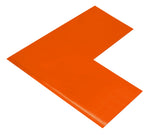 Orange PVC floor marking shape 4" — 5S floor layouts, equipment zones, and pedestrian pathways