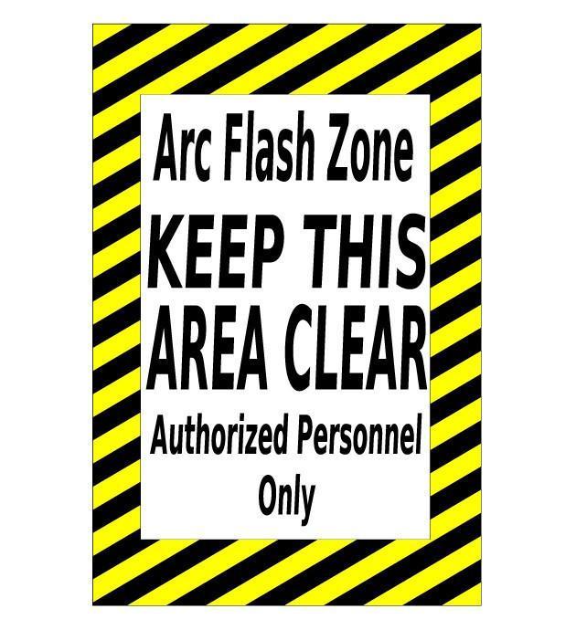 Clear PVC floor sign 36" — warehouse safety messaging and 5S visual management
