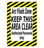 Clear PVC floor sign 36" — warehouse safety messaging and 5S visual management