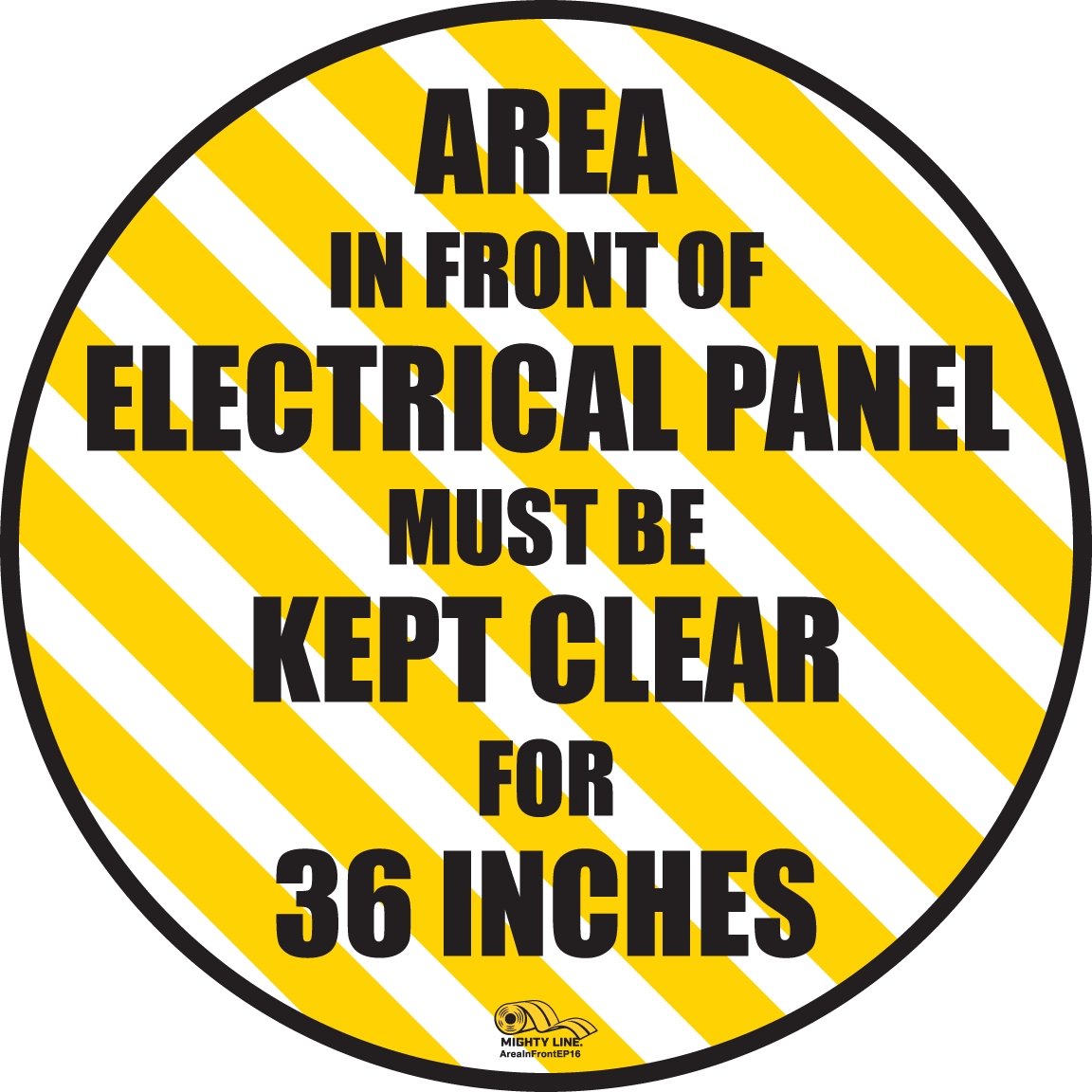 PVC floor sign 16" — warehouse safety messaging and 5S visual management