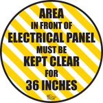 PVC floor sign 16" — warehouse safety messaging and 5S visual management