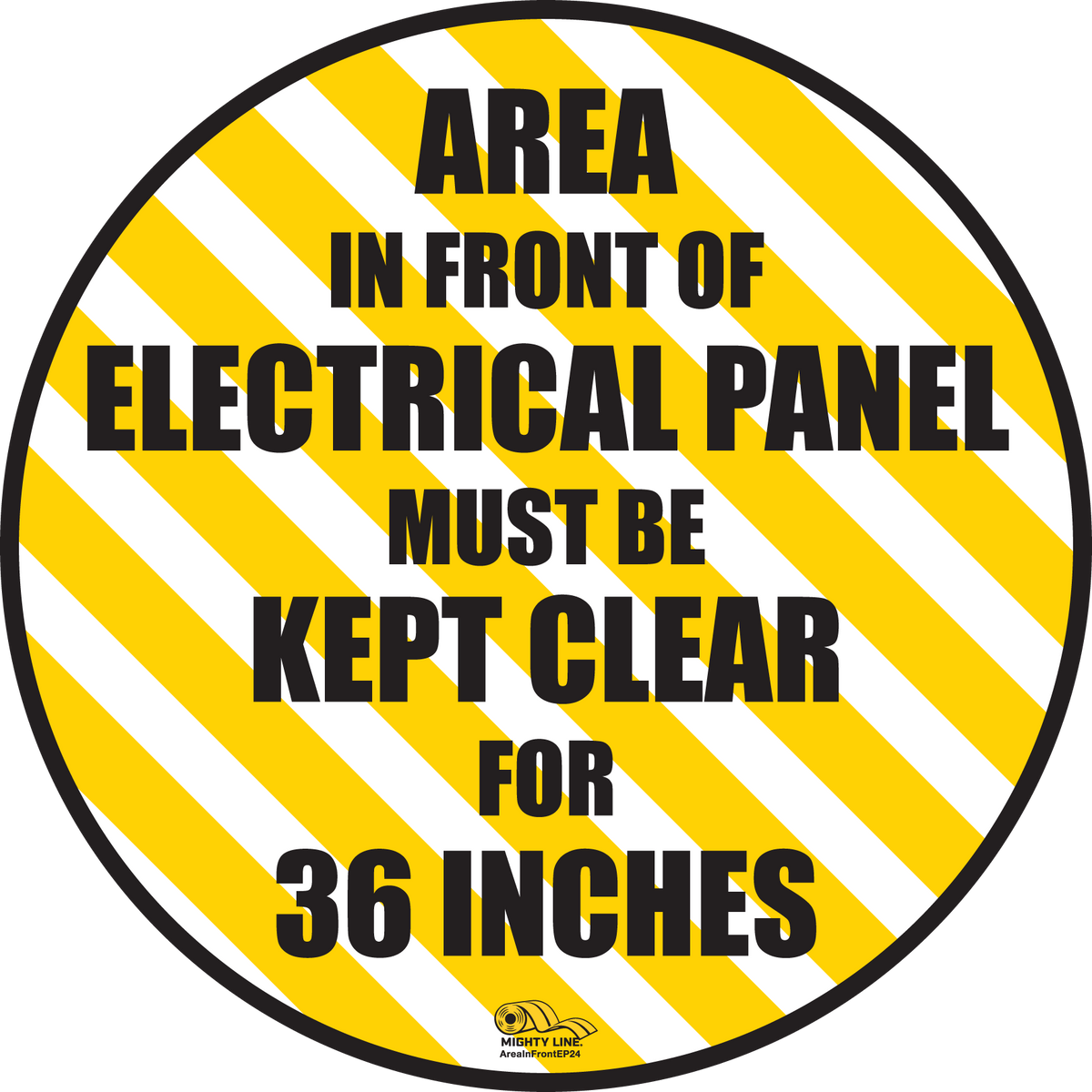 PVC floor sign 24" — warehouse safety messaging and 5S visual management