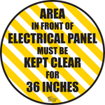 PVC floor sign 24" — warehouse safety messaging and 5S visual management