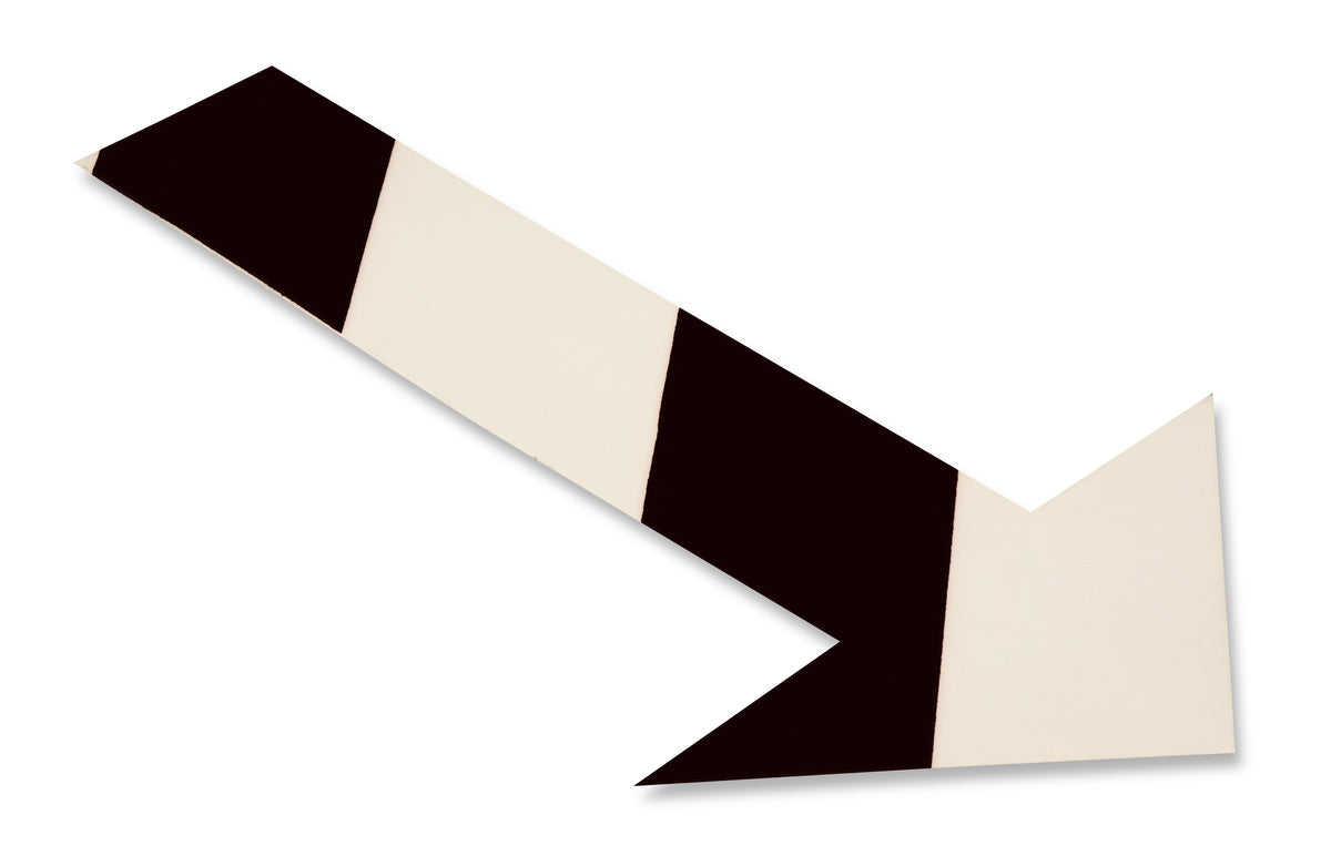 Black PVC floor marking shape 10" — 5S floor layouts, equipment zones, and pedestrian pathways