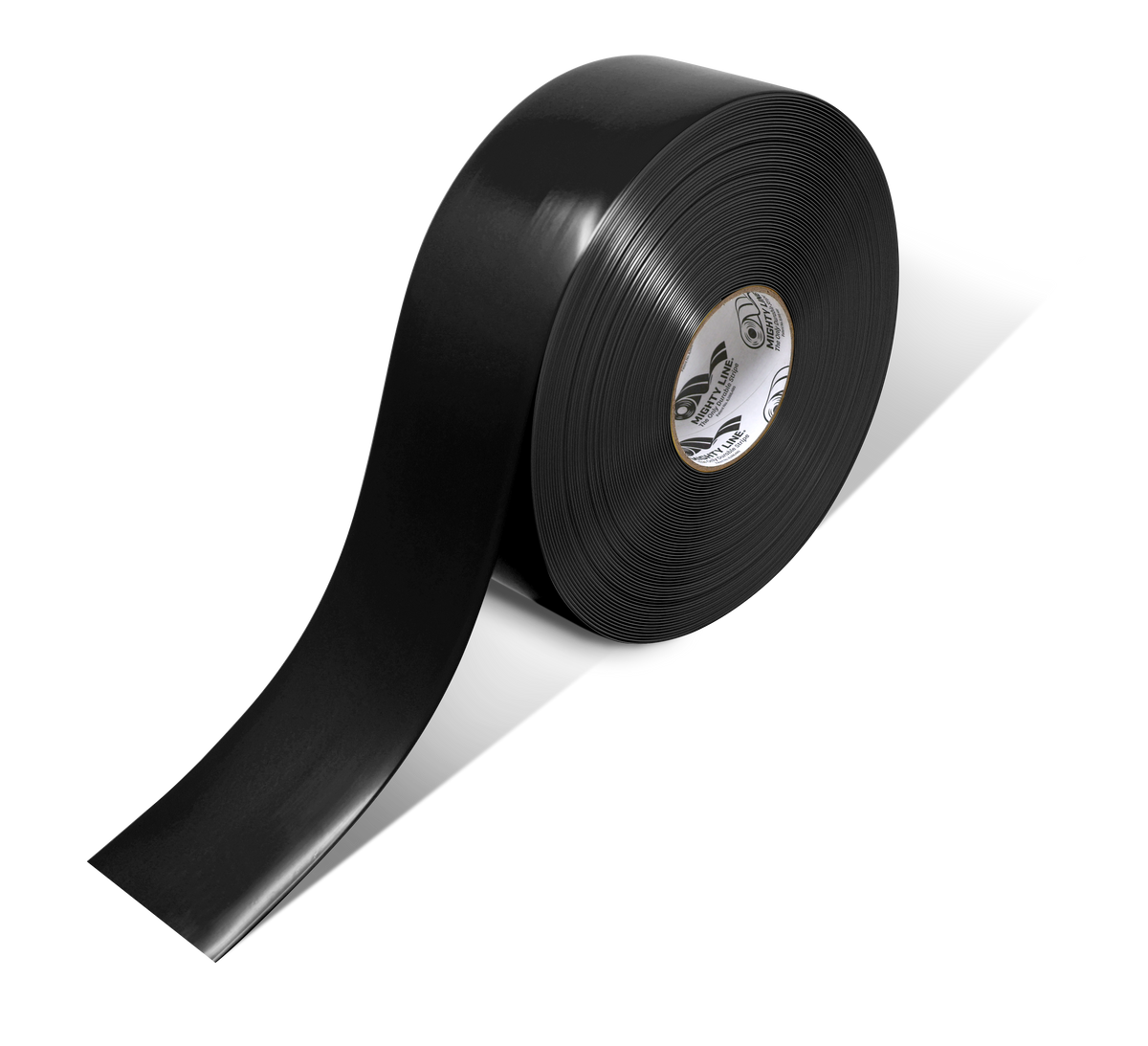 Black PVC floor marking tape 3" — warehouse aisle striping, traffic lanes, and 5S safety marking