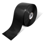 Black PVC floor marking tape 6" — warehouse aisle striping, traffic lanes, and 5S safety marking