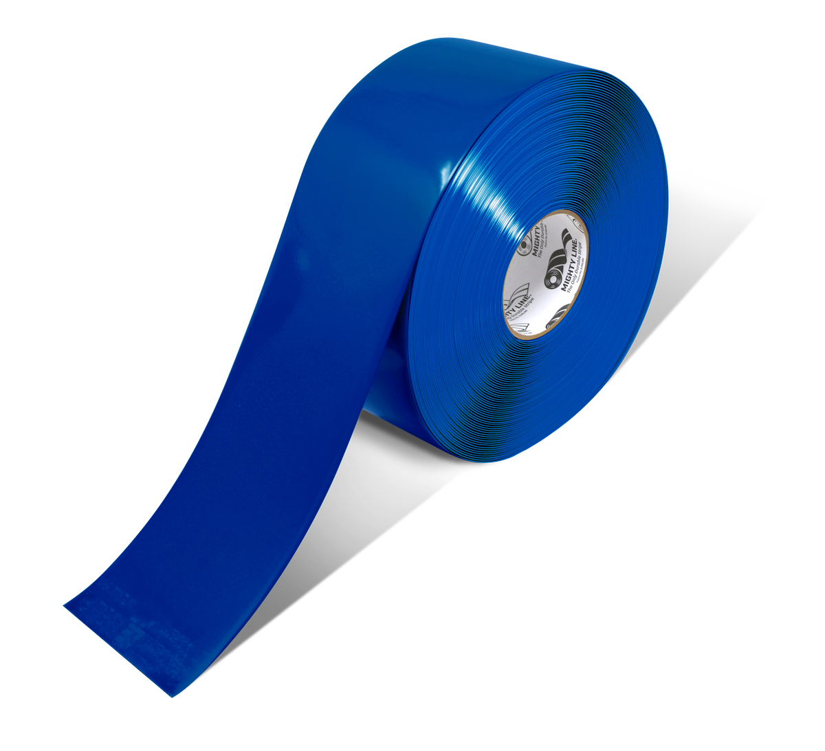 Blue PVC floor marking tape 4" — warehouse aisle striping, traffic lanes, and 5S safety marking