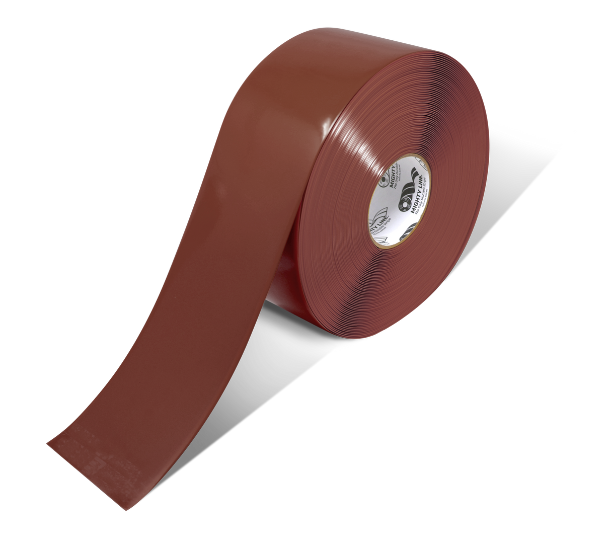 Brown PVC floor marking tape 4" — warehouse aisle striping, traffic lanes, and 5S safety marking