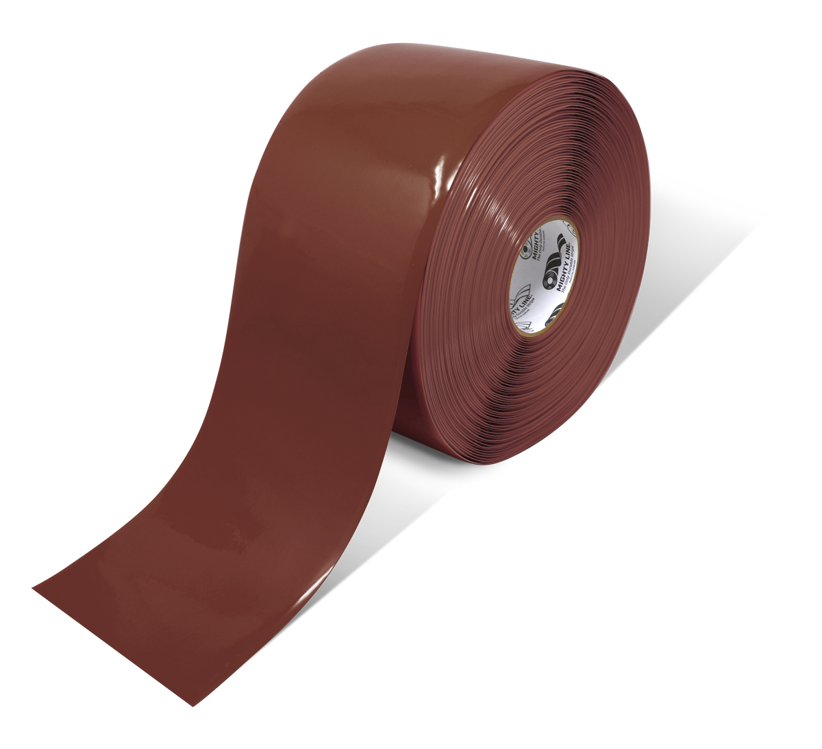 Brown PVC floor marking tape 6" — warehouse aisle striping, traffic lanes, and 5S safety marking