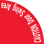 Red PVC floor sign 36" — warehouse safety messaging and 5S visual management