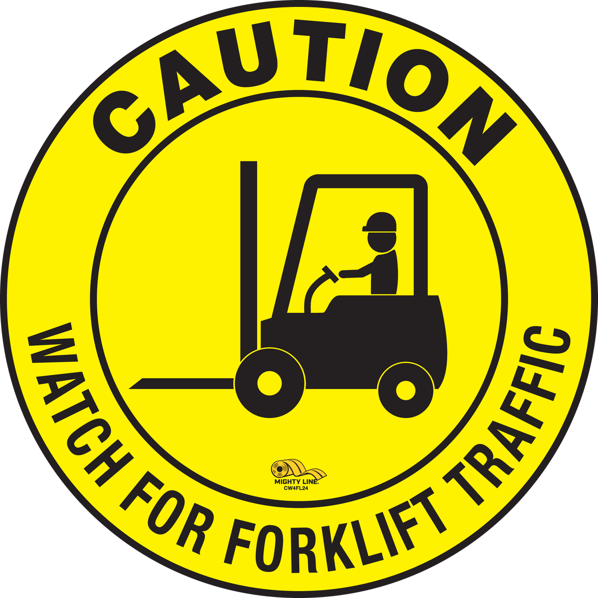 PVC floor sign 24" — warehouse safety messaging and 5S visual management