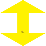 Yellow PVC floor sign 24" — warehouse safety messaging and 5S visual management
