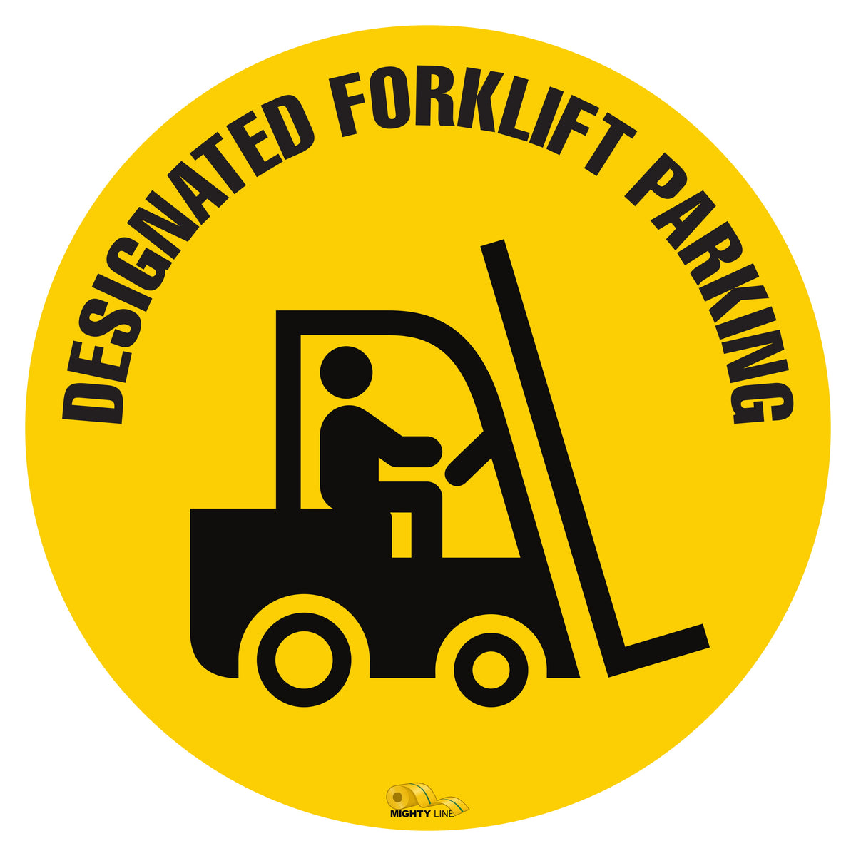 PVC floor sign 12" — warehouse safety messaging and 5S visual management
