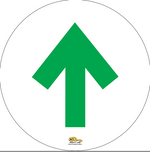 Green PVC floor sign 12" — warehouse safety messaging and 5S visual management