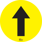 Yellow PVC floor sign 12" — warehouse safety messaging and 5S visual management