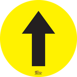 Yellow PVC floor sign 16" — warehouse safety messaging and 5S visual management
