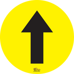 Yellow PVC floor sign 24" — warehouse safety messaging and 5S visual management