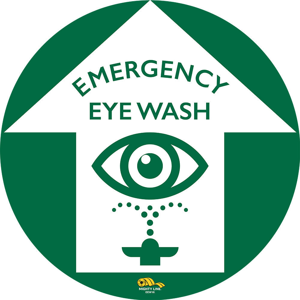 Green PVC floor sign 12" — warehouse safety messaging and 5S visual management