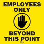 PVC floor sign 12" — warehouse safety messaging and 5S visual management