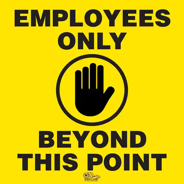 PVC floor sign 16" — warehouse safety messaging and 5S visual management
