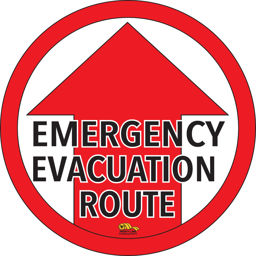 PVC floor sign 12" — warehouse safety messaging and 5S visual management