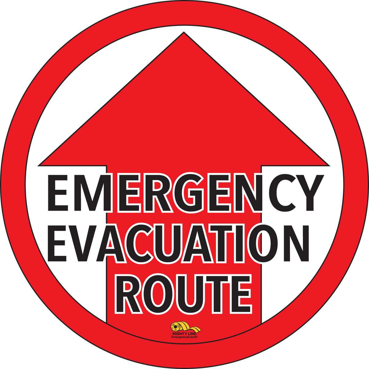 PVC floor sign 24" — warehouse safety messaging and 5S visual management