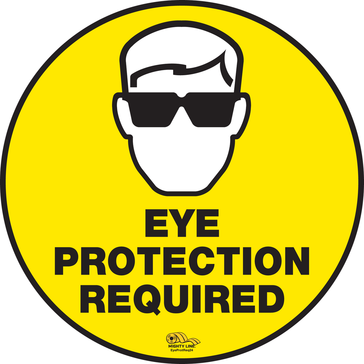 Red PVC floor sign 24" — warehouse safety messaging and 5S visual management