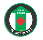 PVC floor sign — warehouse safety messaging and 5S visual management