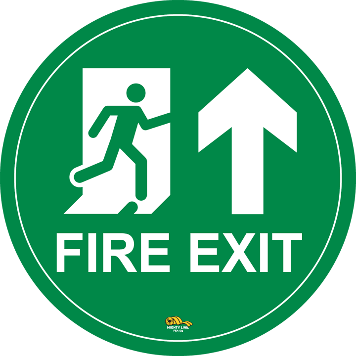 Green PVC floor sign 12" — warehouse safety messaging and 5S visual management
