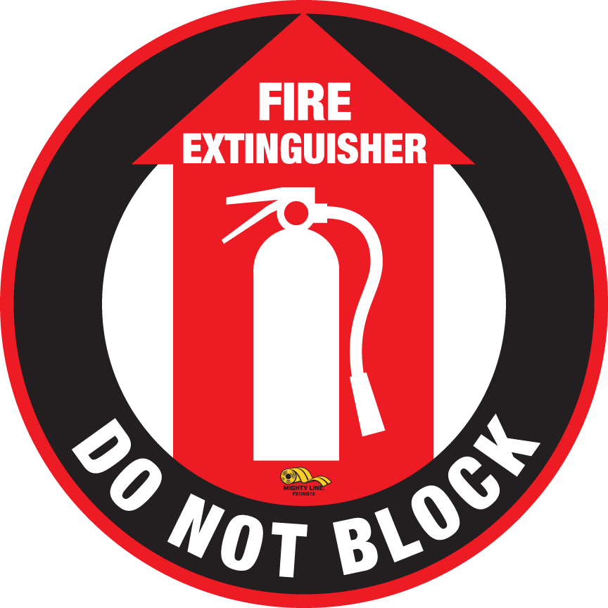 PVC floor sign 12" — warehouse safety messaging and 5S visual management