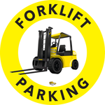 Yellow PVC floor sign 24" — warehouse safety messaging and 5S visual management