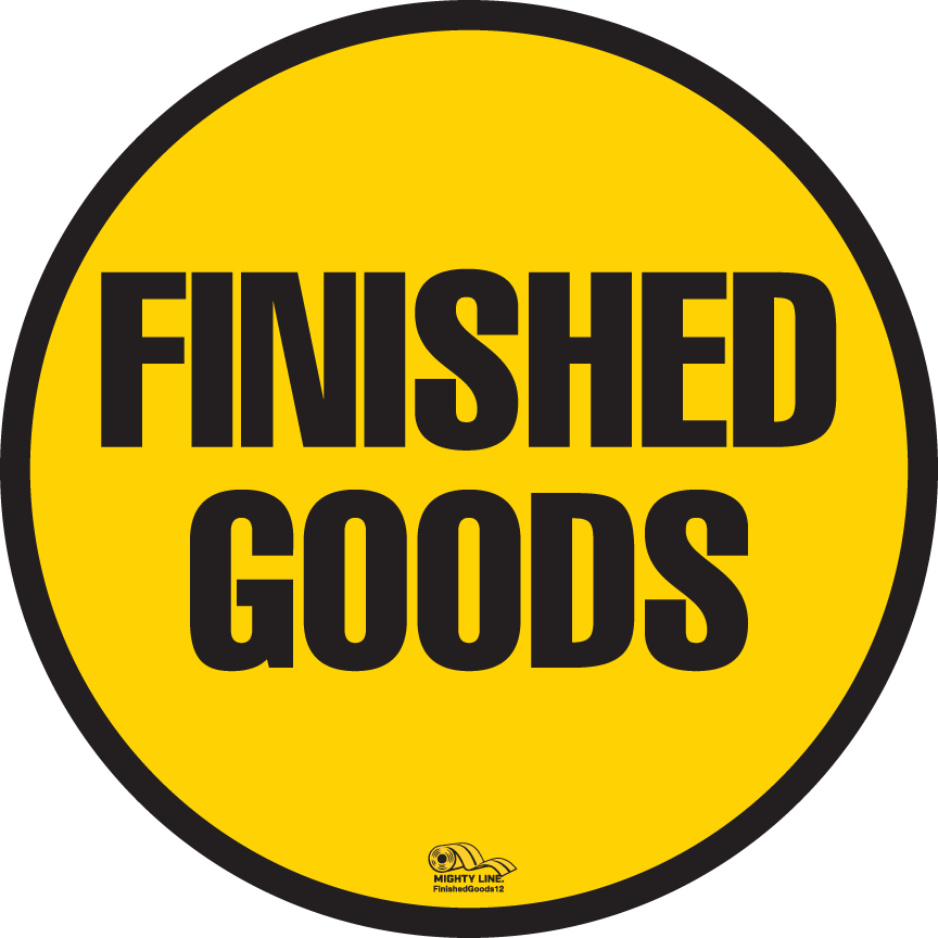 PVC floor sign 12" — warehouse safety messaging and 5S visual management