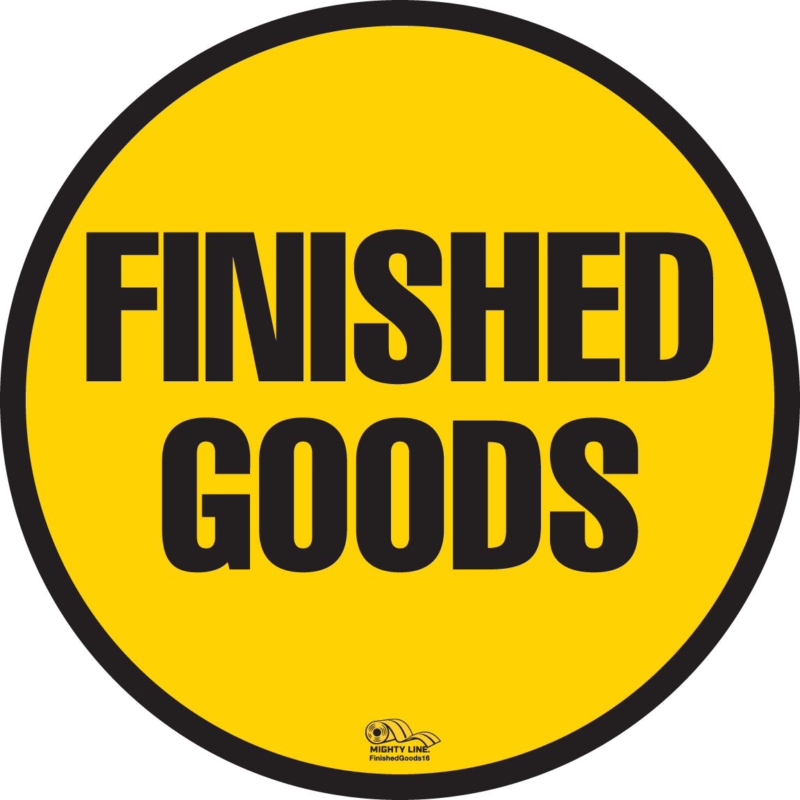 PVC floor sign 16" — warehouse safety messaging and 5S visual management