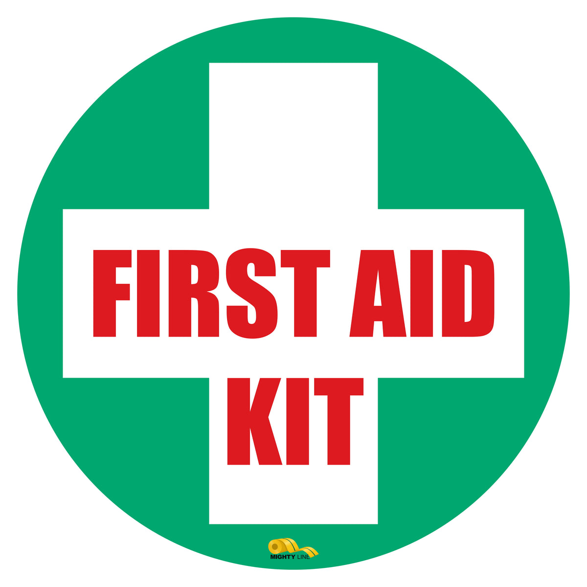 PVC floor sign 12" — warehouse safety messaging and 5S visual management