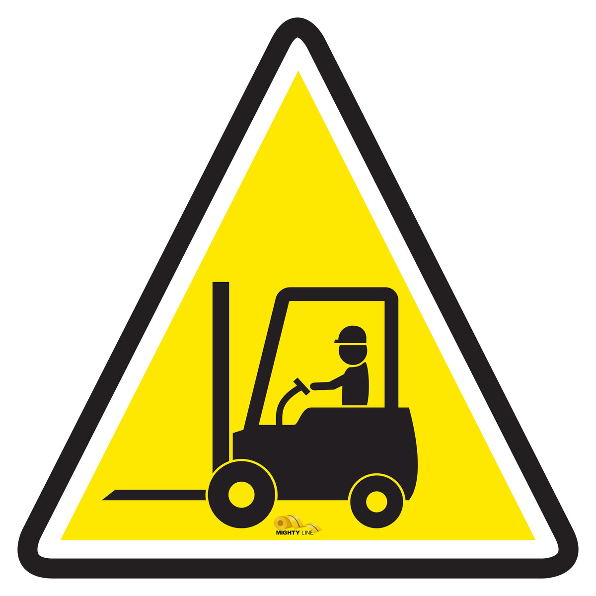 PVC floor sign 24" — warehouse safety messaging and 5S visual management