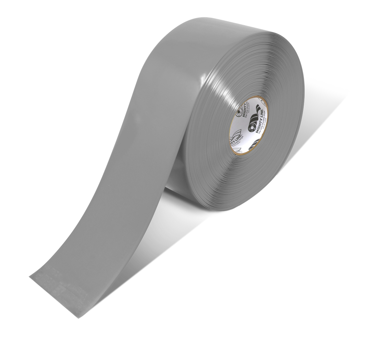 Gray PVC floor marking tape 4" — warehouse aisle striping, traffic lanes, and 5S safety marking