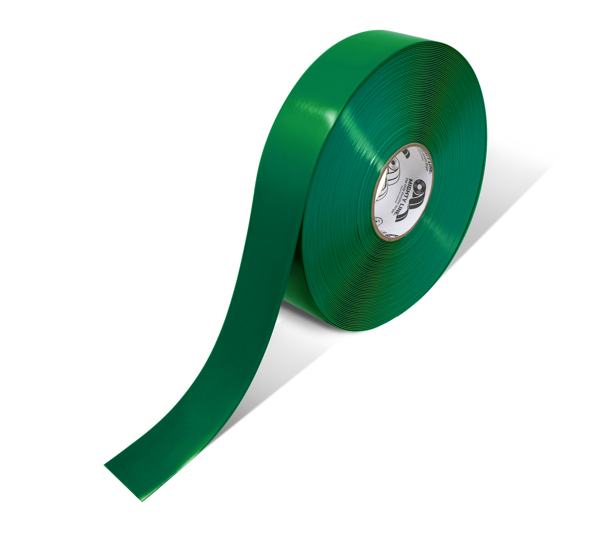 Green PVC floor marking tape 2" — warehouse aisle striping, traffic lanes, and 5S safety marking
