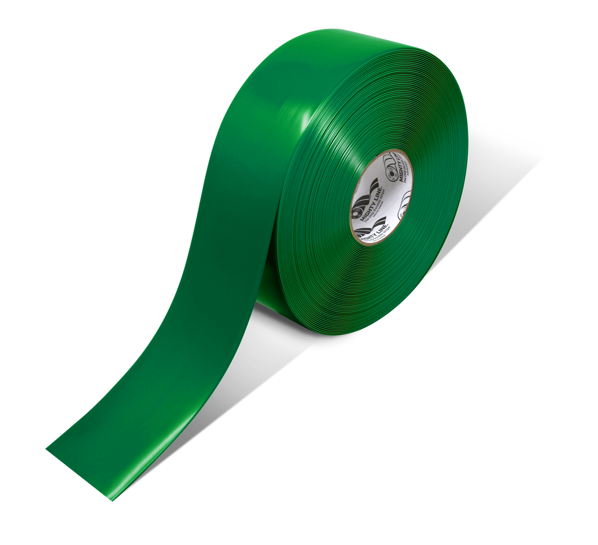 Green PVC floor marking tape 3" — warehouse aisle striping, traffic lanes, and 5S safety marking