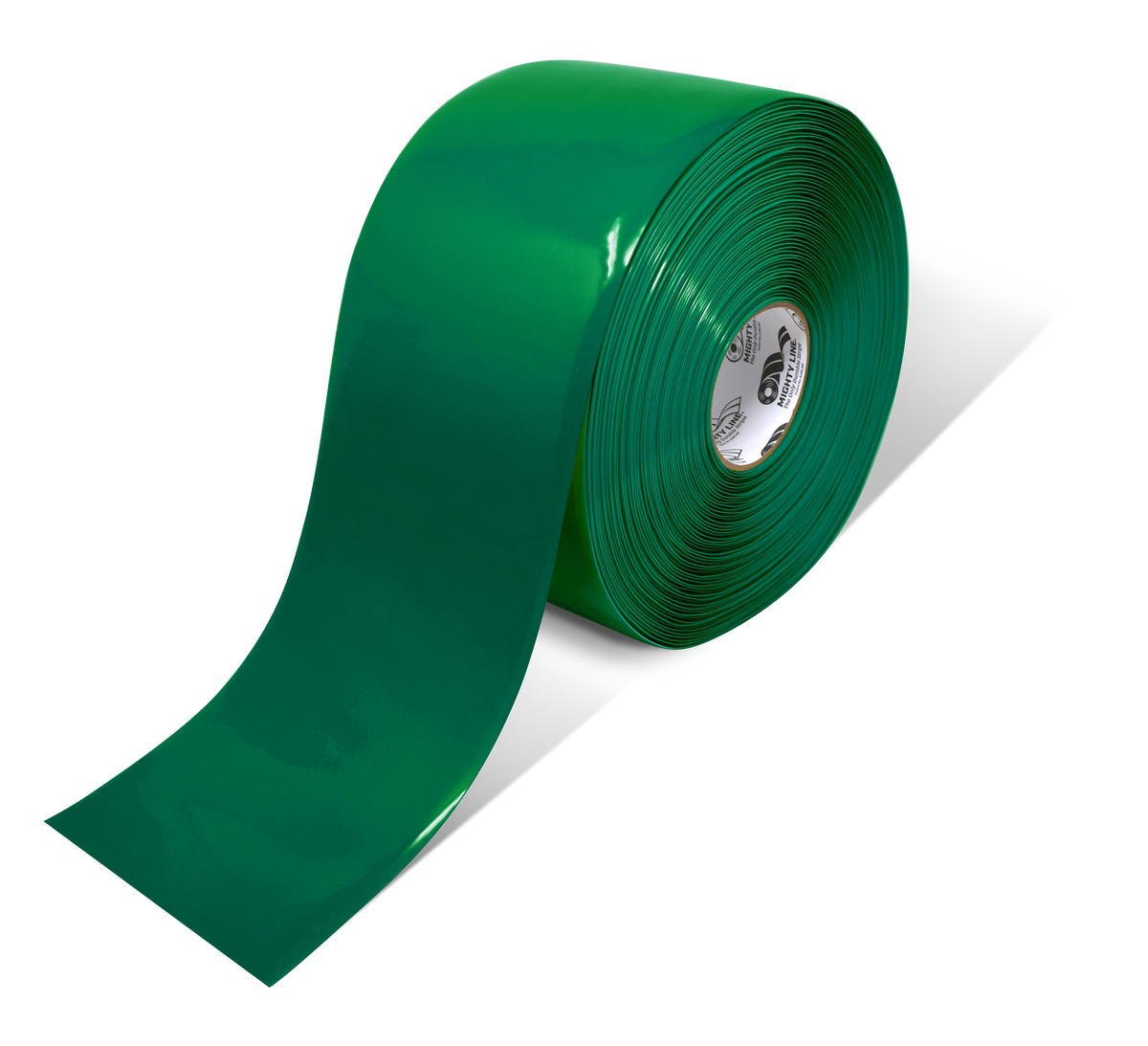 Green PVC floor marking tape 6" — warehouse aisle striping, traffic lanes, and 5S safety marking