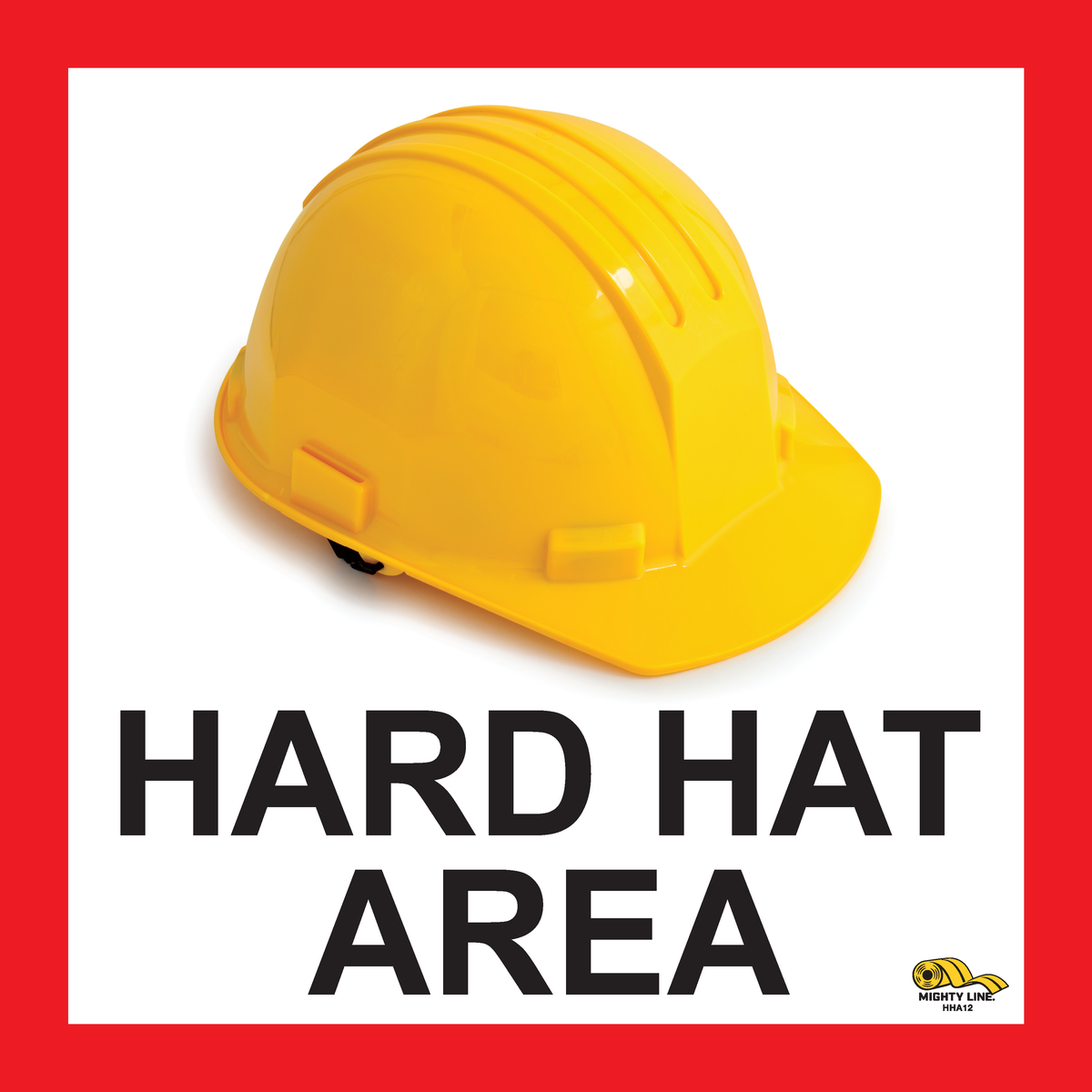PVC floor sign 12" — warehouse safety messaging and 5S visual management