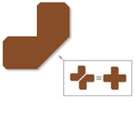 Brown PVC floor marking shape 2" — 5S floor layouts, equipment zones, and pedestrian pathways
