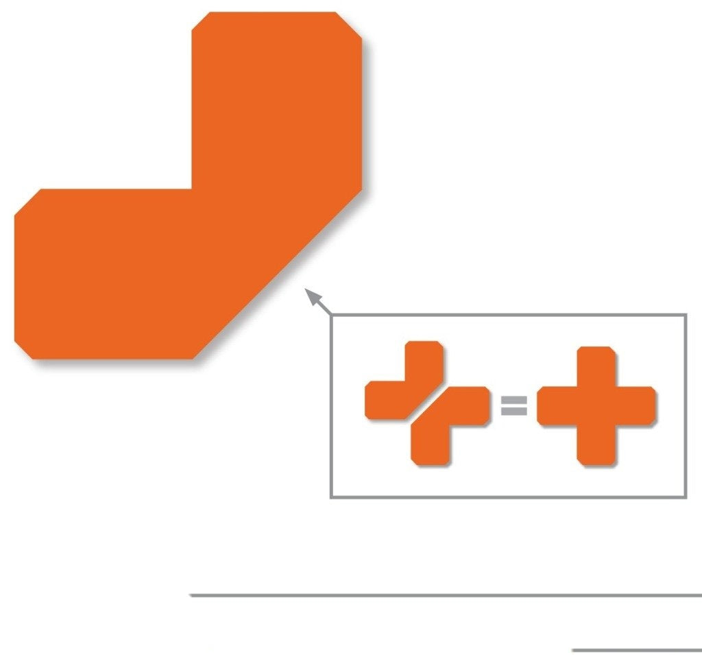 Orange PVC floor marking shape 2" — 5S floor layouts, equipment zones, and pedestrian pathways
