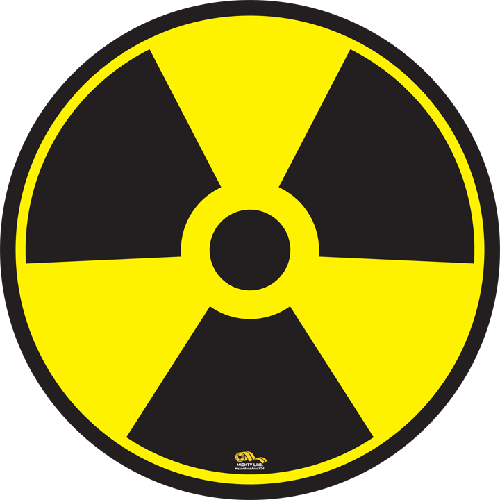 Yellow/black PVC floor sign 24" — warehouse safety messaging and 5S visual management