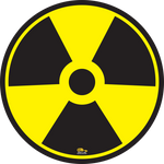 Yellow/black PVC floor sign 24" — warehouse safety messaging and 5S visual management