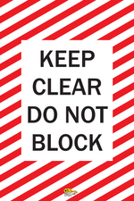 Clear PVC floor sign 36" — warehouse safety messaging and 5S visual management