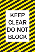 Clear PVC floor sign 36" — warehouse safety messaging and 5S visual management