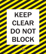 Clear PVC floor sign 42" — warehouse safety messaging and 5S visual management