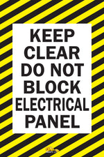 Clear PVC floor sign 42" — warehouse safety messaging and 5S visual management