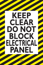 Clear PVC floor sign 36" — warehouse safety messaging and 5S visual management
